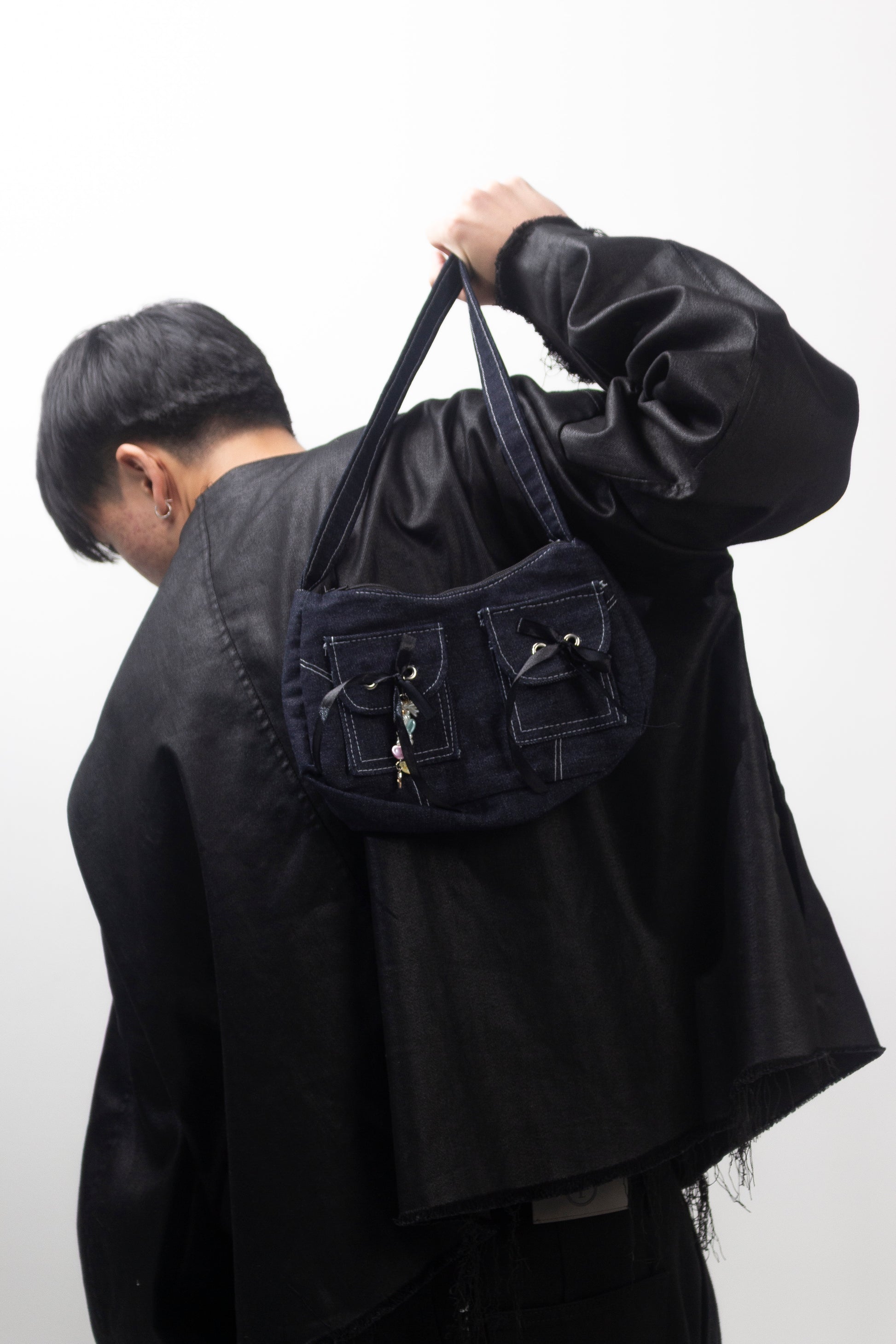 Dark Wash Bow Handbag